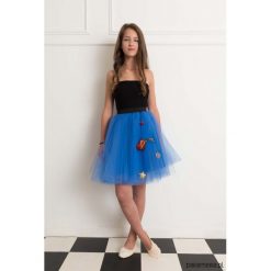 Doll Teen - spódniczka tiulowa dla nastolatki. Czarne spódniczki dziewczęce marki Pakamera, z aplikacjami, z gumy. Za 249,00 zł.