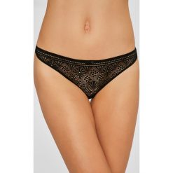 Etam - Stringi Eclipse. Czarne majtki damskie marki Etam, bez wzorów, z elastanu. W wyprzedaży za 39,90 zł.