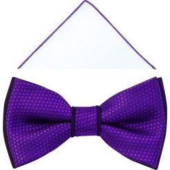 Fioletowo-granatowa mucha A278. Fioletowe muszki męskie Modini Moda Męska, na co dzień, bez wzorów, z tkaniny, eleganckie. W wyprzedaży za 49,50 zł.