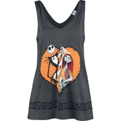 Miasteczko Halloween Jack & Sally Top damski szary. Szare bluzki damskie marki Miasteczko Halloween, xl, z nadrukiem, bez kołnierzyka. Za 99,90 zł.