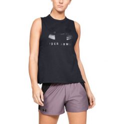 Under Armour Sportstyle Podkoszulek Czarny. Czarne podkoszulki damskie xl, z nadrukiem, z bawełny. Za 119,95 zł.