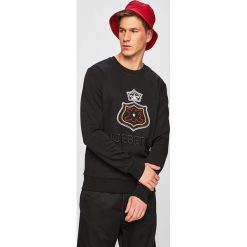 Iceberg - Bluza. Czarne bluzy męskie Iceberg, xl, z aplikacjami, z bawełny, z okrągłym kołnierzem, bez rękawów, bez kaptura. W wyprzedaży za 749,90 zł.