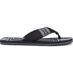 Tommy Hilfiger Japonki Czarny. Czarne klapki męskie TOMMY HILFIGER, w paski, ze skóry. Za 171,95 zł.