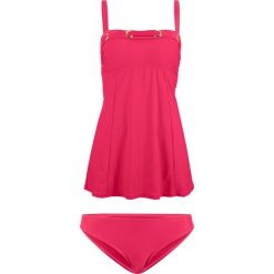 Tankini z dłuższym topem (2 części) bonprix ciemnoczerwony. Czerwone stroje kąpielowe damskie marki bonprix, bez wzorów. Za 109,99 zł.