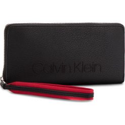 Portfele damskie: Duży Portfel Damski CALVIN KLEIN BLACK LABEL – Pop Touch Large Zipa K60K604309 001