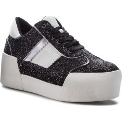 Sneakersy LIU JO - Maxy 01 B68013 TX007 Black 22222. Czarne półbuty damskie marki Liu Jo, bez wzorów, ze skóry, bez obcasa, na koturnie, na sznurówki. W wyprzedaży za 399,00 zł.