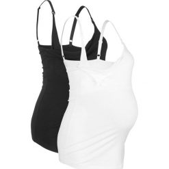 Top do karmienia (2 szt. w opak.) bonprix czarny + biały. Czarne bluzki damskie bonprix, bez wzorów, bez kołnierzyka, bez rękawów. Za 75,98 zł.