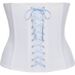 Gorset do sukienek w ludowym stylu bonprix biały. Białe bluzki body bonprix, w paski. Za 59,99 zł.