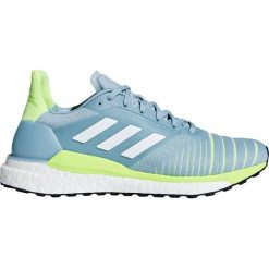Buty adidas Solar Glide W Zielono-Szare. Szare buty sportowe damskie marki Adidas, w paski, z meshu, do biegania. Za 539,99 zł.