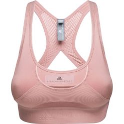 Top ADIDAS BY STELLA McCARTNEY. Różowe topy damskie adidas by Stella McCartney, z nadrukiem, z tkaniny, z krótkim rękawem, na fitness i siłownię, climalite (adidas). W wyprzedaży za 217,00 zł.