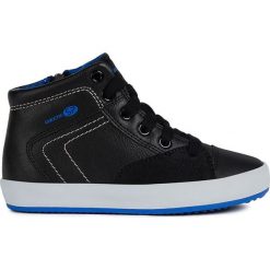 Sneakersy "Gisli" w kolorze czarno-niebieskim. Czarne trampki chłopięce geox kids, bez wzorów, na sznurówki. W wyprzedaży za 129,95 zł.