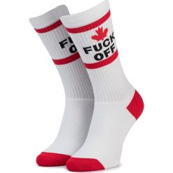 Skarpety Wysokie Damskie DSQUARED2 - Crew Socks DFV141570.1113A White/Red. Białe skarpetki damskie Dsquared2, bez wzorów, z elastanu. W wyprzedaży za 169,00 zł.