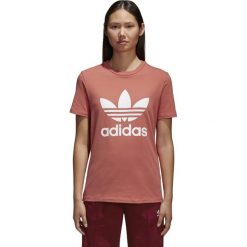 KOSZULKA ADIDAS TREFOIL (34). Żółte t-shirty damskie Adidas, bez wzorów, z bawełny, bez kołnierzyka, bez rękawów, bez kaptura. W wyprzedaży za 89,99 zł.