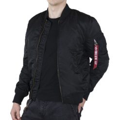 ALPHA INDUSTRIES MA-1 VF 59 > 191118-03. Kurtki męskie Alpha Industries, m, moro, z nylonu, vintage, długie, bez kaptura. W wyprzedaży za 599,99 zł.