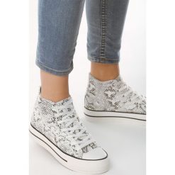 Białe Trampki Snivel. Białe trampki i tenisówki damskie Born2be, bez wzorów, ze skóry, przed kolano, na sznurówki. Za 59,99 zł.