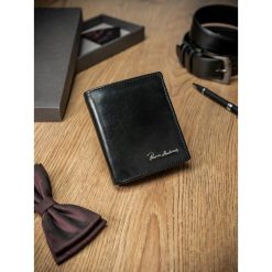 Portfel męski skórzany RFID Pierre Andreus czarny - Czarny. Czarne portfele męskie PIERRE ANDREUS, bez wzorów, ze skóry. Za 79,99 zł.