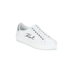 Buty Karl Lagerfeld KUPSOLE SIGNIA. Białe trampki i tenisówki damskie marki KARL LAGERFELD, bez wzorów, bez zapięcia. Za 739,00 zł.