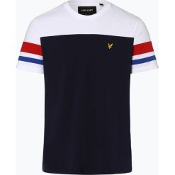 Lyle & Scott - T-shirt męski, niebieski. Niebieskie t-shirty męskie Lyle & Scott, s, w paski, sportowe, z kontrastowym kołnierzykiem. Za 179,95 zł.