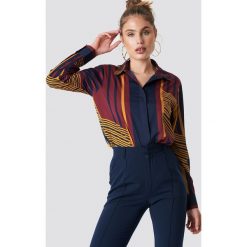 NA-KD Trend Koszula w paski - Multicolor. Szare koszule damskie marki NA-KD Trend, w paski, z tkaniny, bez kołnierzyka, z długim rękawem. Za 141,95 zł.