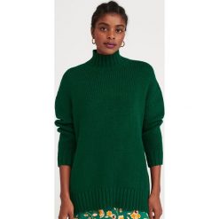 Sweter z golfem - Khaki. Brązowe swetry damskie Reserved, s, bez wzorów, bez rękawów, bez kaptura. Za 79,99 zł.