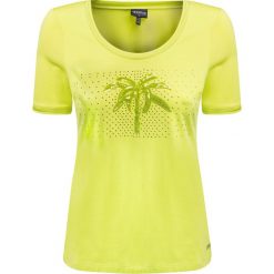 T-shirt SPORTALM DIYA PT Żółty. Żółte bluzki damskie marki Sportalm, z aplikacjami, z tkaniny, z okrągłym kołnierzem, bez rękawów. W wyprzedaży za 215,00 zł.