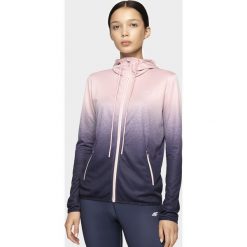Bluza treningowa damska BLDF001 - multikolor 2 allover. Pomarańczowe bluzy damskie 4f, bez wzorów, z dzianiny, bez rękawów, z kapturem. W wyprzedaży za 159,99 zł.