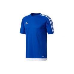 Koszulka krótki rękaw do piłki nożnej Estro 15. Niebieskie t-shirty damskie Adidas, xl, bez wzorów, z poliesteru, bez kołnierzyka, z krótkim rękawem, krótkie. Za 64,99 zł.