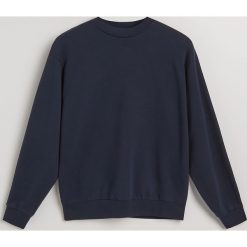 Bluza z bawełny organicznej - Granatowy. Niebieskie bluzy damskie Reserved, s, bez wzorów, z bawełny, bez kołnierzyka, bez rękawów, bez kaptura. W wyprzedaży za 69,99 zł.