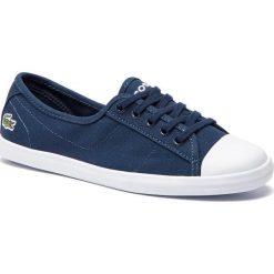 Trampki LACOSTE - Ziane Bl 2 Cfa 7-37CFA0066092 Nvy/Wht. Niebieskie półbuty damskie Lacoste, bez wzorów, z gumy, bez zapięcia. Za 299,99 zł.