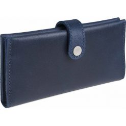 Portfele damskie: Woox Skórzany Damski Portfel Handmade | Granatowy Moneta Magna Veneta – – – 8595564784708