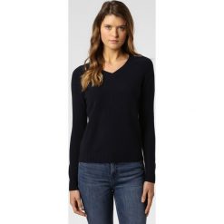 Franco Callegari - Damski sweter z wełny merino, niebieski. Niebieskie swetry damskie Franco Callegari, l, bez wzorów, z wełny, eleganckie, bez rękawów, bez kaptura. Za 249,95 zł.