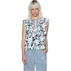 Desigual Bluzka damska Blus Gaye 18SWBWBV 5004 (rozmiar M). Bluzki damskie Desigual, m, bez wzorów, eleganckie, bez kołnierzyka, bez rękawów. W wyprzedaży za 174,00 zł.