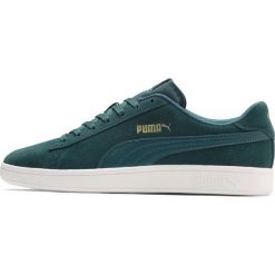 Puma Smash V2 Tenisówki Niebieski Zielony. Niebieskie trampki męskie Puma, bez wzorów, ze skóry, bez zapięcia. Za 257,95 zł.