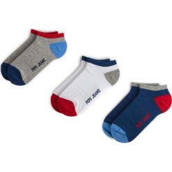 Zestaw 3 par niskich skarpet unisex PEPE JEANS - Elmo PMU10482 Blue/White/Grey 563. Szare skarpetki damskie marki Pepe Jeans, bez wzorów, z elastanu. Za 59,00 zł.