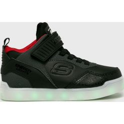 Skechers - Buty dziecięce. Szare trampki chłopięce Skechers, bez wzorów, ze skóry ekologicznej, sportowe, z okrągłym noskiem, bez zapięcia. W wyprzedaży za 199,90 zł.