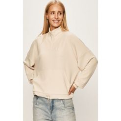 Vero Moda - Bluza. Białe bluzy damskie Vero Moda, s, bez wzorów, z elastanu, z krótkim rękawem, krótkie, bez kaptura. W wyprzedaży za 59,90 zł.