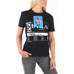 Diesel Godie Koszulka Czarny. Czarne koszulki damskie Diesel, s, z nadrukiem, z bawełny. Za 257,95 zł.
