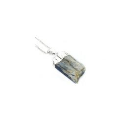 Naszyjnik Kyanit Niebieski Surowy srebro. Niebieskie naszyjniki damskie Brazi druse jewelry, na co dzień, srebrne. Za 170,00 zł.