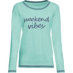 Sweter bonprix morski pastelowy - indygo. Niebieskie swetry damskie bonprix. Za 74,99 zł.