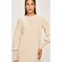 Answear - Sweter. Brązowe swetry damskie ANSWEAR, s, bez wzorów, z dzianiny, bez rękawów, bez kaptura. W wyprzedaży za 69,90 zł.