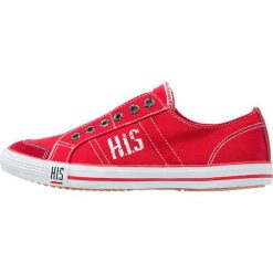 H.I.S Półbuty wsuwane red. Czerwone półbuty damskie marki H.I.S, z tworzywa sztucznego, na niskim obcasie. Za 169,00 zł.