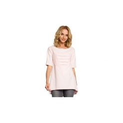 Tuniki Moe M023 Dresowa bluza tunika z sercem. Szare tuniki damskie marki Moe, z dresówki, bez kaptura. Za 85,00 zł.