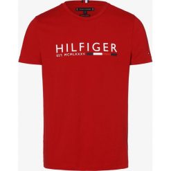 Tommy Hilfiger - T-shirt męski, czerwony. Czerwone t-shirty męskie m, z nadrukiem, z bawełny. Za 199,95 zł.