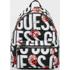 Guess Jeans - Plecak. Czarne plecaki damskie Guess Jeans, z nadrukiem, z bawełny. W wyprzedaży za 479,90 zł.