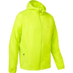 Kurtka - Wiatrówka Do Biegania Męska Run Wind. Żółte kurtki sportowe męskie KALENJI, xl, bez wzorów, z poliesteru, bez kaptura, do biegania. Za 49,99 zł.