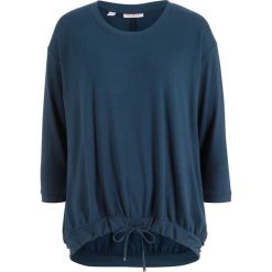 Bluza, rękawy 3/4 bonprix ciemnoniebieski. Niebieskie bluzy damskie bonprix, bez wzorów, bez rękawów, bez kaptura. Za 37,99 zł.