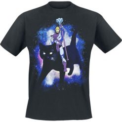 T-shirty męskie z nadrukiem: Masters Of The Universe Skeletor – Black Cat T-Shirt czarny