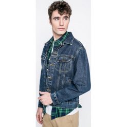 Lee - Kurtka. Niebieskie płaszcze męskie Lee, s, bez wzorów, z bawełny, krótkie, bez kaptura. Za 379,90 zł.