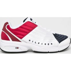 Tommy Jeans - Buty. Białe buty sportowe męskie marki Tommy Jeans, z jeansu, na sznurówki. Za 549,90 zł.