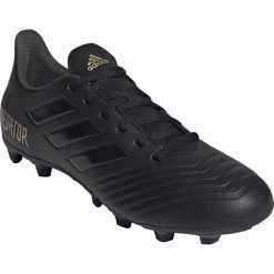 Buty piłkarskie adidas Predator 19.4 FxG M F35600. Czarne buty sportowe męskie Adidas, z materiału, z paskami, do piłki nożnej. W wyprzedaży za 269,00 zł.